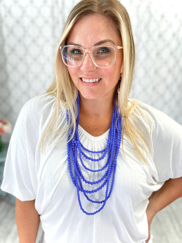 My Boho Beads Necklace in Blue *Online Exclusive*