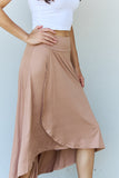 Ninexis First Choice High Waisted Flare Maxi Skirt in Camel *Online Exclusive*
