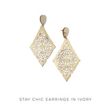 Stay Chic Earrings in Ivory