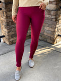 My Perfect Ponte Pants in Wine Red *Online Exclusive*