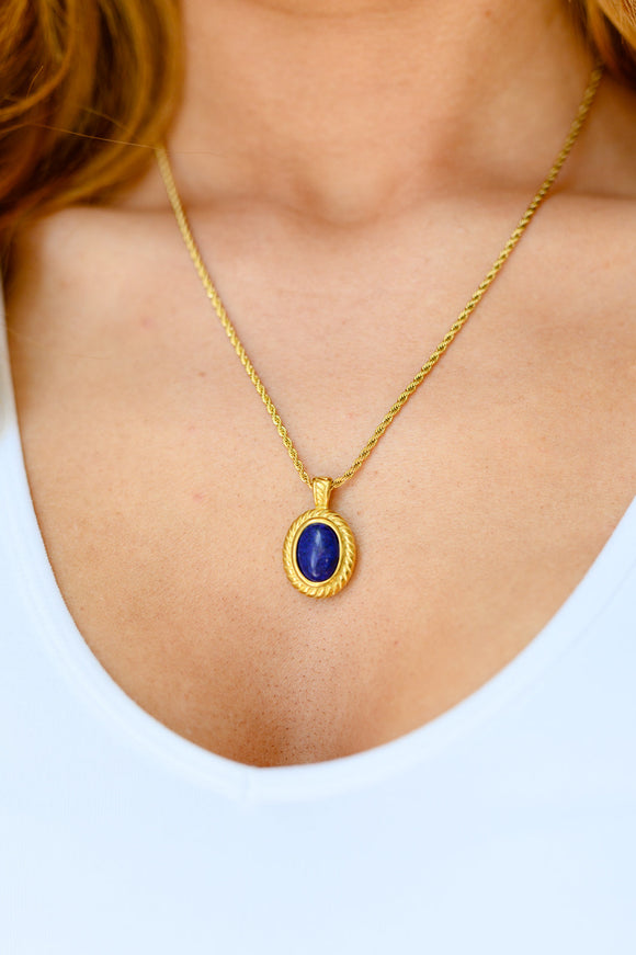 Lovely Lapis Lazuli Pendent Necklace *online exclusive*