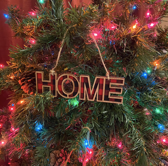 Home Ornament in Plaid *Online Exclusive*