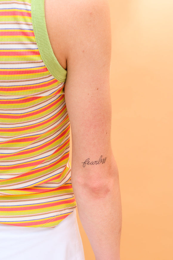 Words For A Season Temporary Tattoo-Fearless